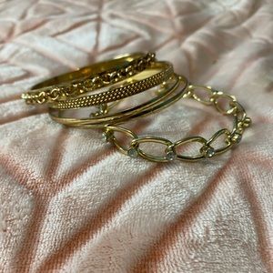 Faux Gold Fashion Bracelet set